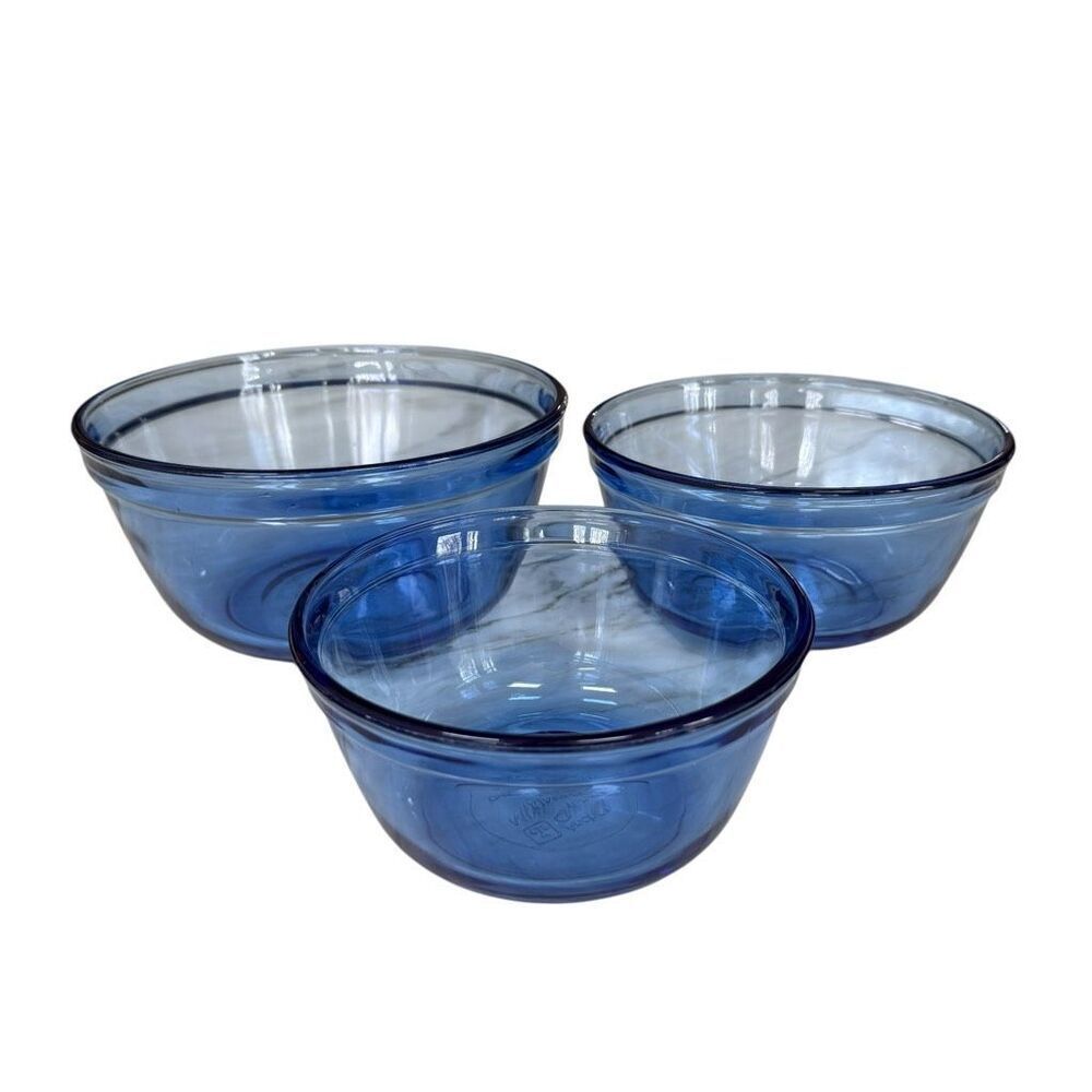 Anchor Hocking Ovenware Cobalt set of 3 Mixing Bowls 1, 1½, 2½-Qt oven safe